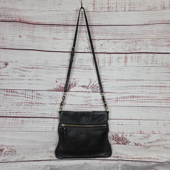 kate spade Handbags - Kate Spade Jackson Street Melisse Handbag Black Leather Crossbody Purse Timeless